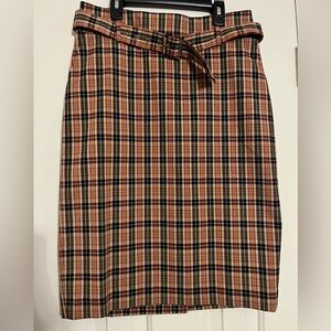Ann Taylor factory plaid skirt NWT